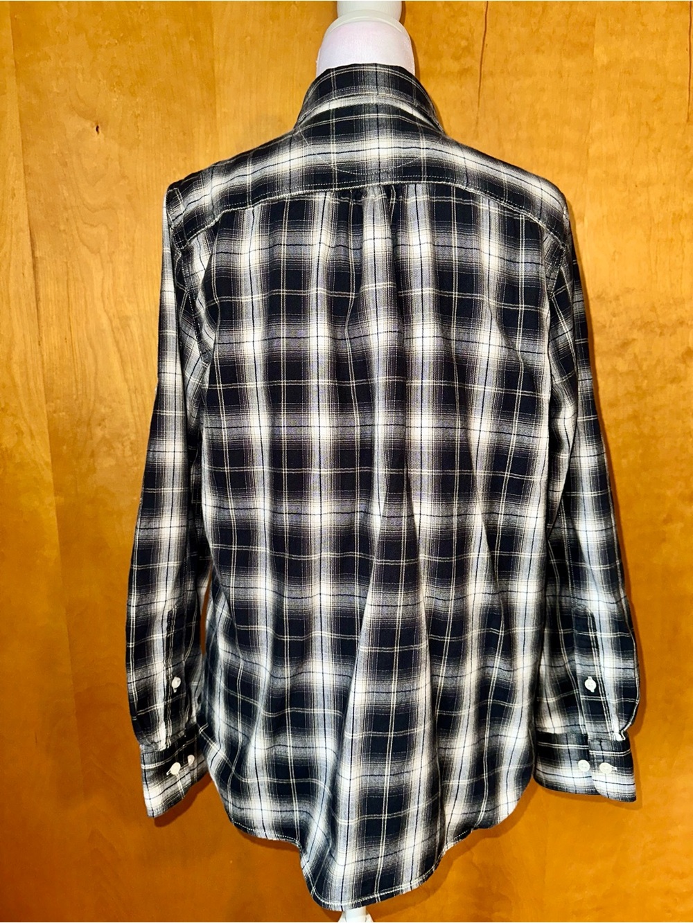 Ralph Lauren Black and White Plaid Button-Down Shirt - Picture 4 of 6